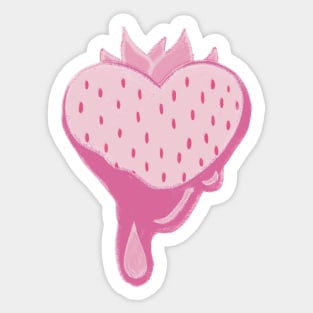 Pink Strawberry Sticker